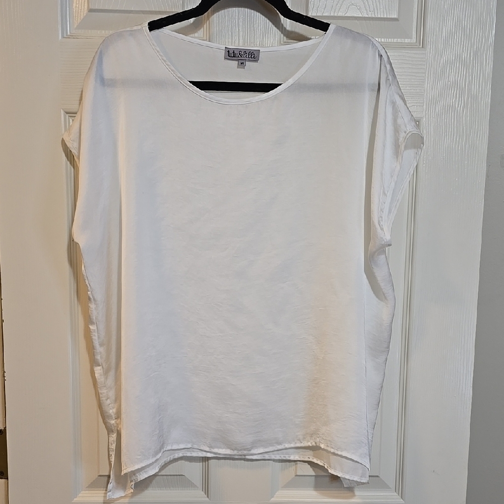 White Boxy Short Sleeve Tunic